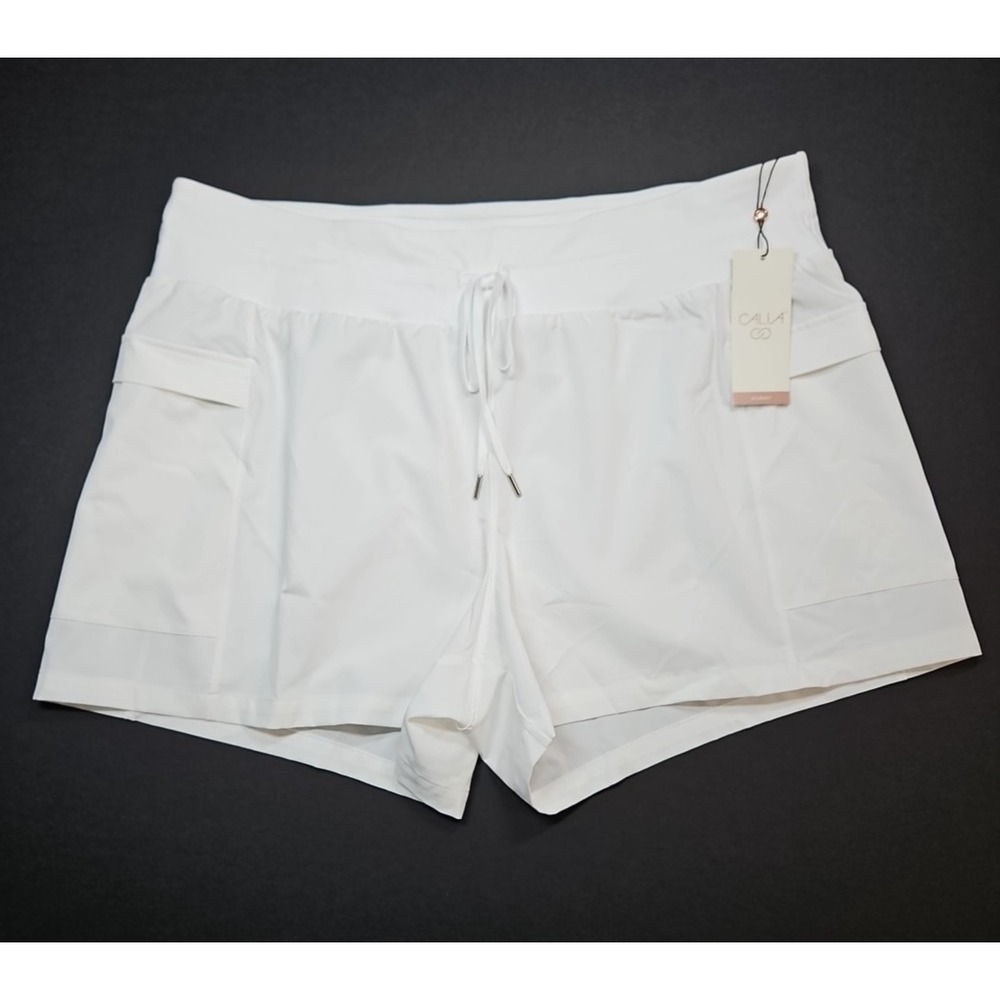Calia Journey Womens White 4" Mid Rise Cargo‎ Shorts Size XXL NWT
